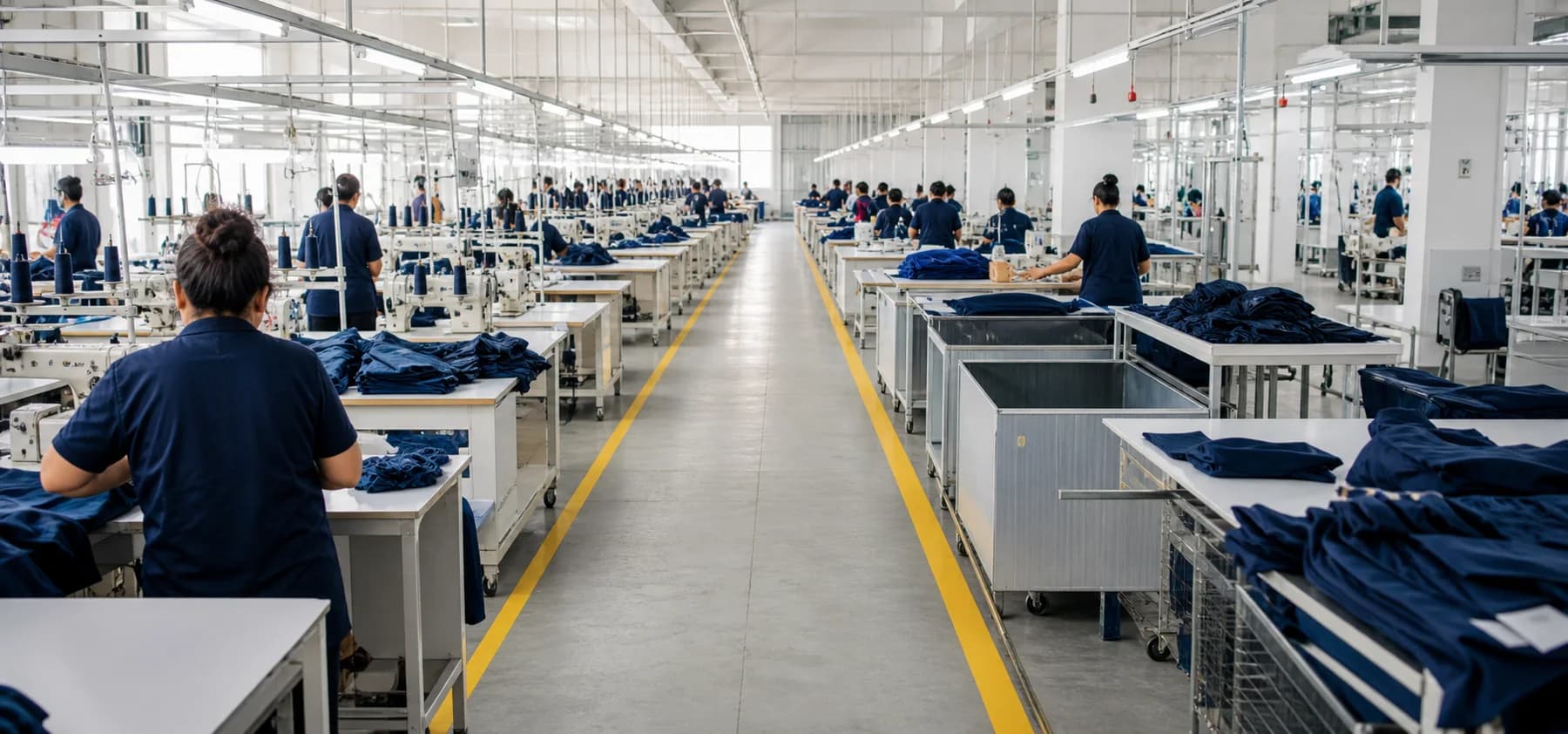 Representative modern garment production environment
